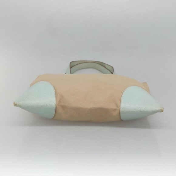 PRADA Tote Bag Canvas Beige Silver Auth - Picture 13 of 15